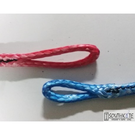 Set 4 Trecce Per Kiteboarding 1000kg – Polietilene, Anello 2.6mm E Centro 4.5mm, Rosso E Blu